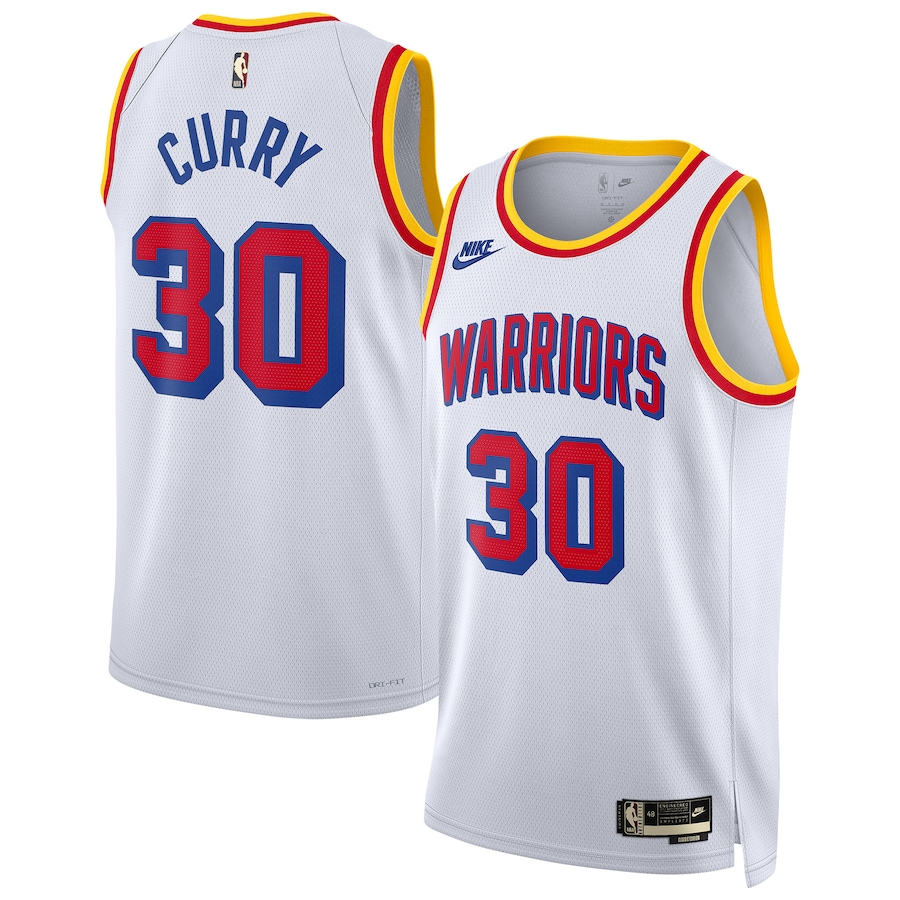 Men Golden State Warriors 30 Stephen Curry Nike White 2024-25 Swingman NBA Jersey